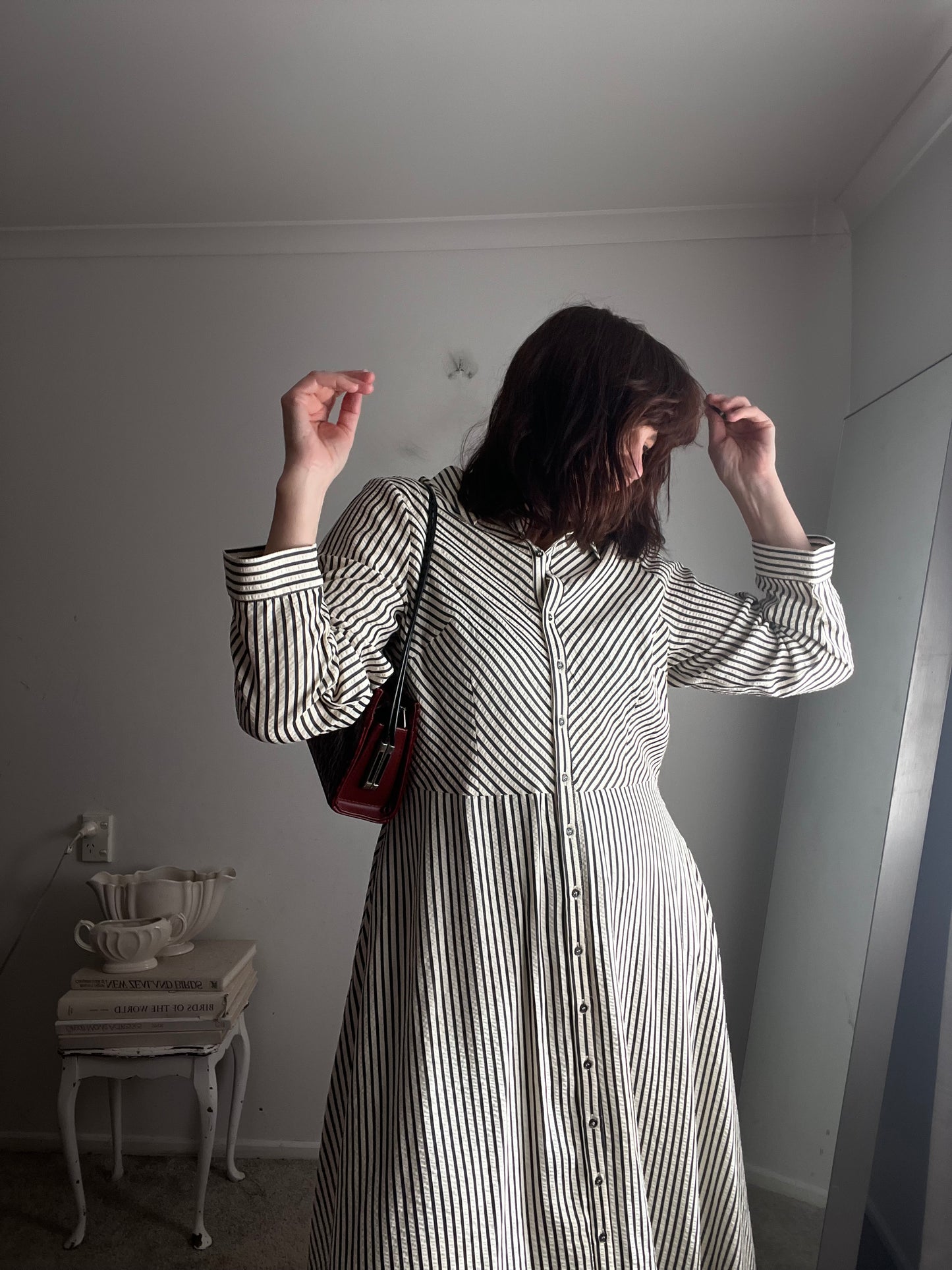 BETTY BASICS Stripe Shirt Dress RRP$110 (12-14)