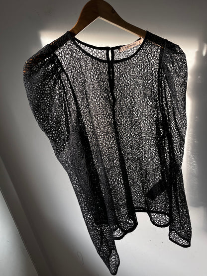 RUE DE FEMME Sequin Lace Blouse RRP$260 (12-14)
