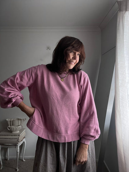 GANNI Pink Logo Sweatshirt RRP$395 (8-12)