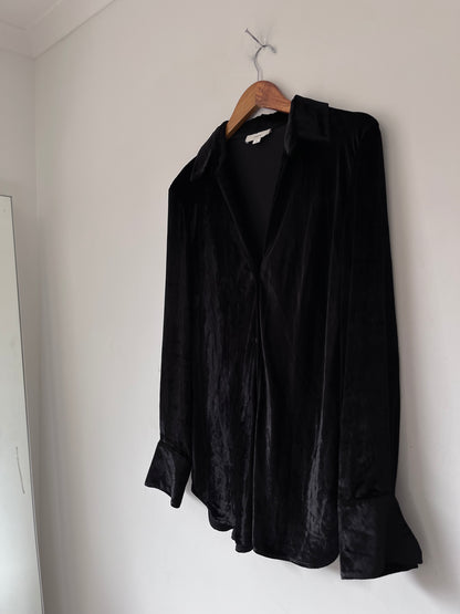 VINCE silk velvet shirt RRP$800 (8-12)