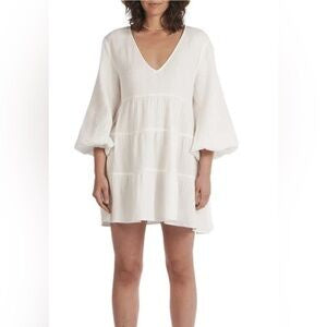 CHARLIE HOLIDAY Cotton Tiered Dress/Blouse (8-8)