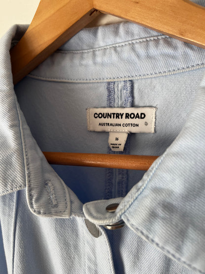 COUNTRY ROAD Denim Dress RRP approx $219 (14-16)
