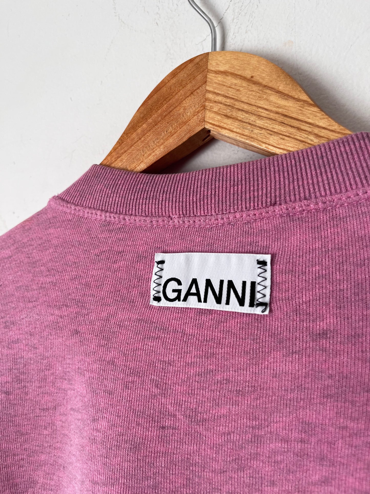 GANNI Pink Logo Sweatshirt RRP$395 (8-12)