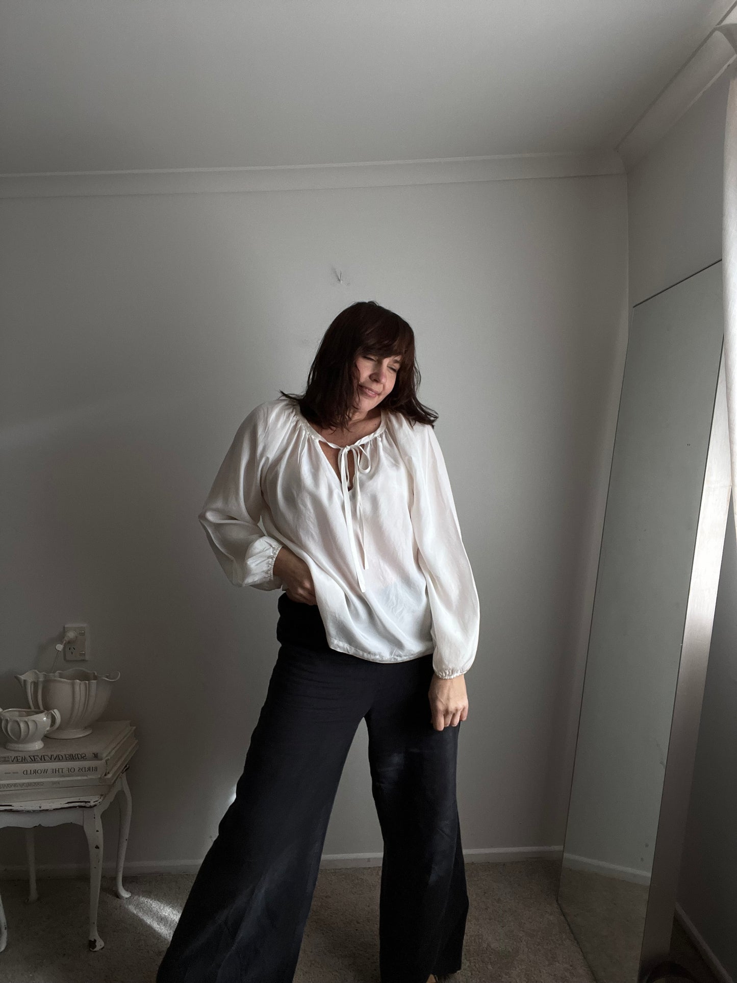 HERD OF BIRDS Silk blouse RRP$229 (12-14)
