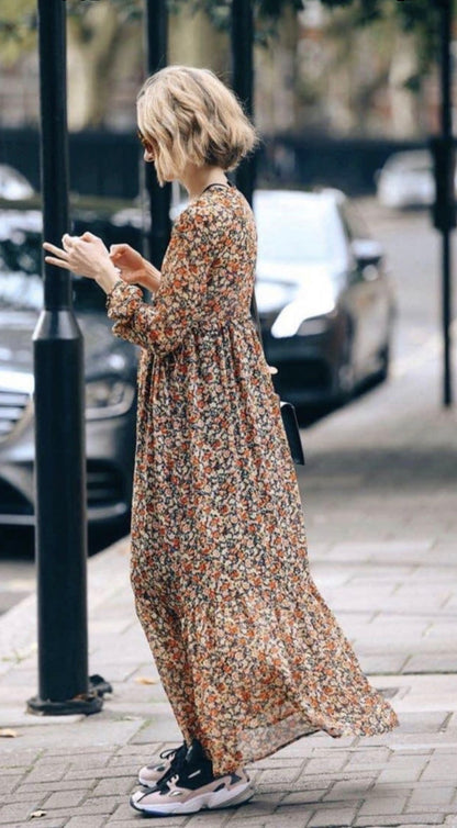 Australian Label cotton tiered maxi dress (12-14)