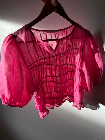 RUBY Pink Shirred RamieTop RRP$229 (10)