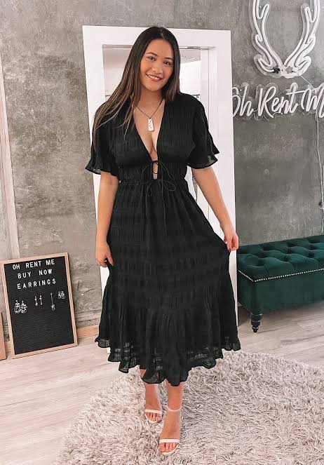 RUBY Mirella V-Neck Dress RRP$289 (6-8)
