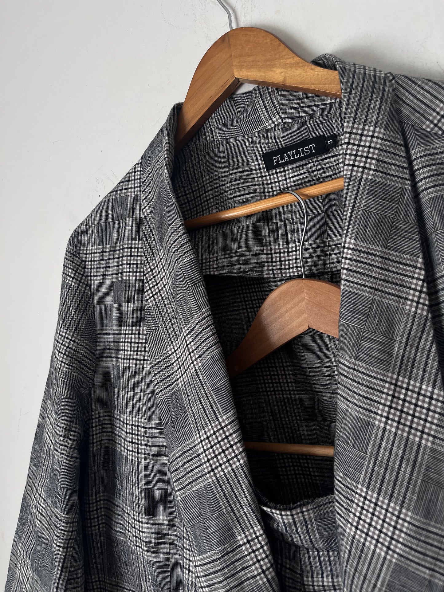 PLAYLIST Linen Blend Check Blazer & Culottes Set RRP$260 (20-22)