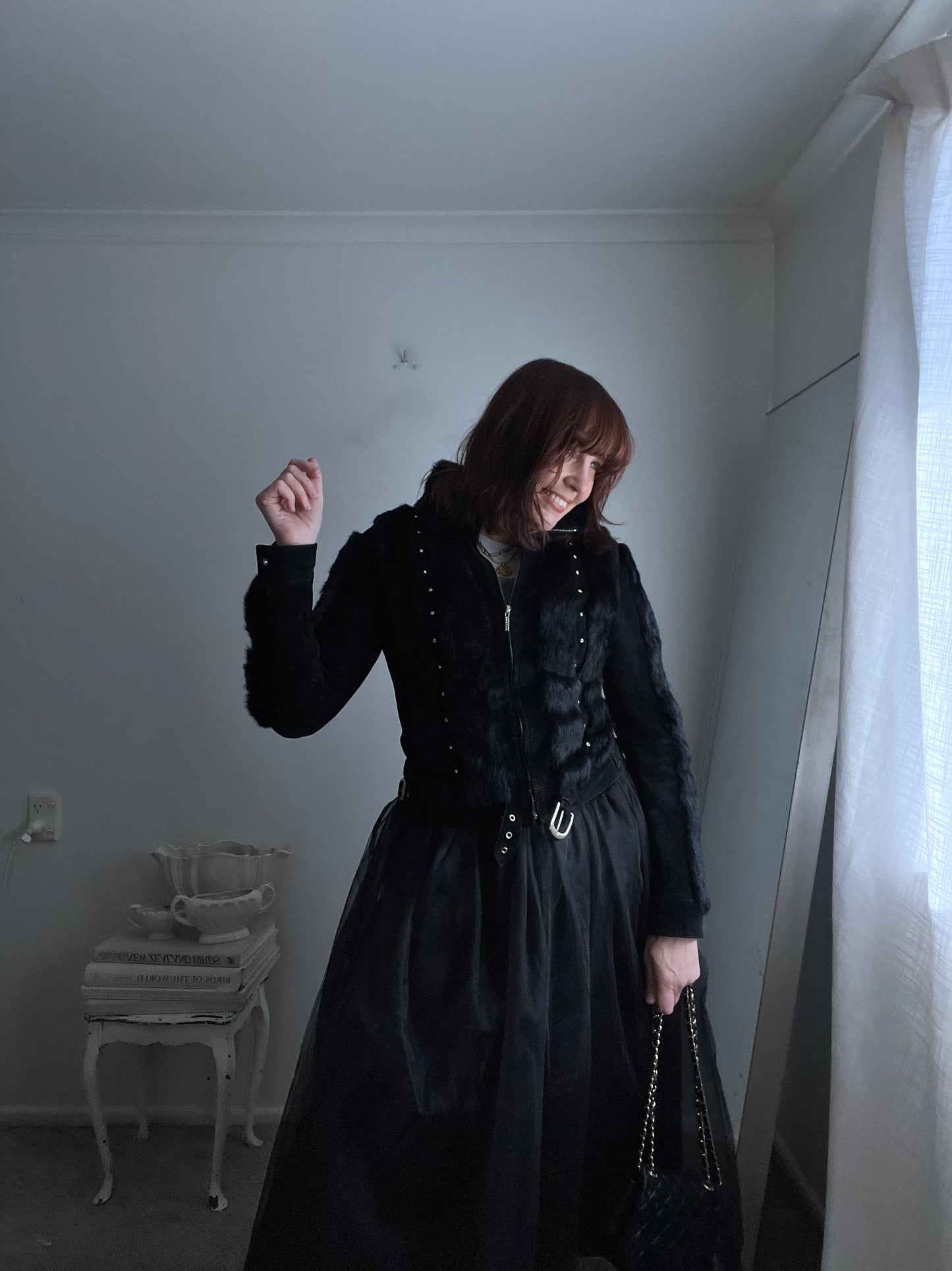 SHATUNI Suede/Fur Jacket (8-10)