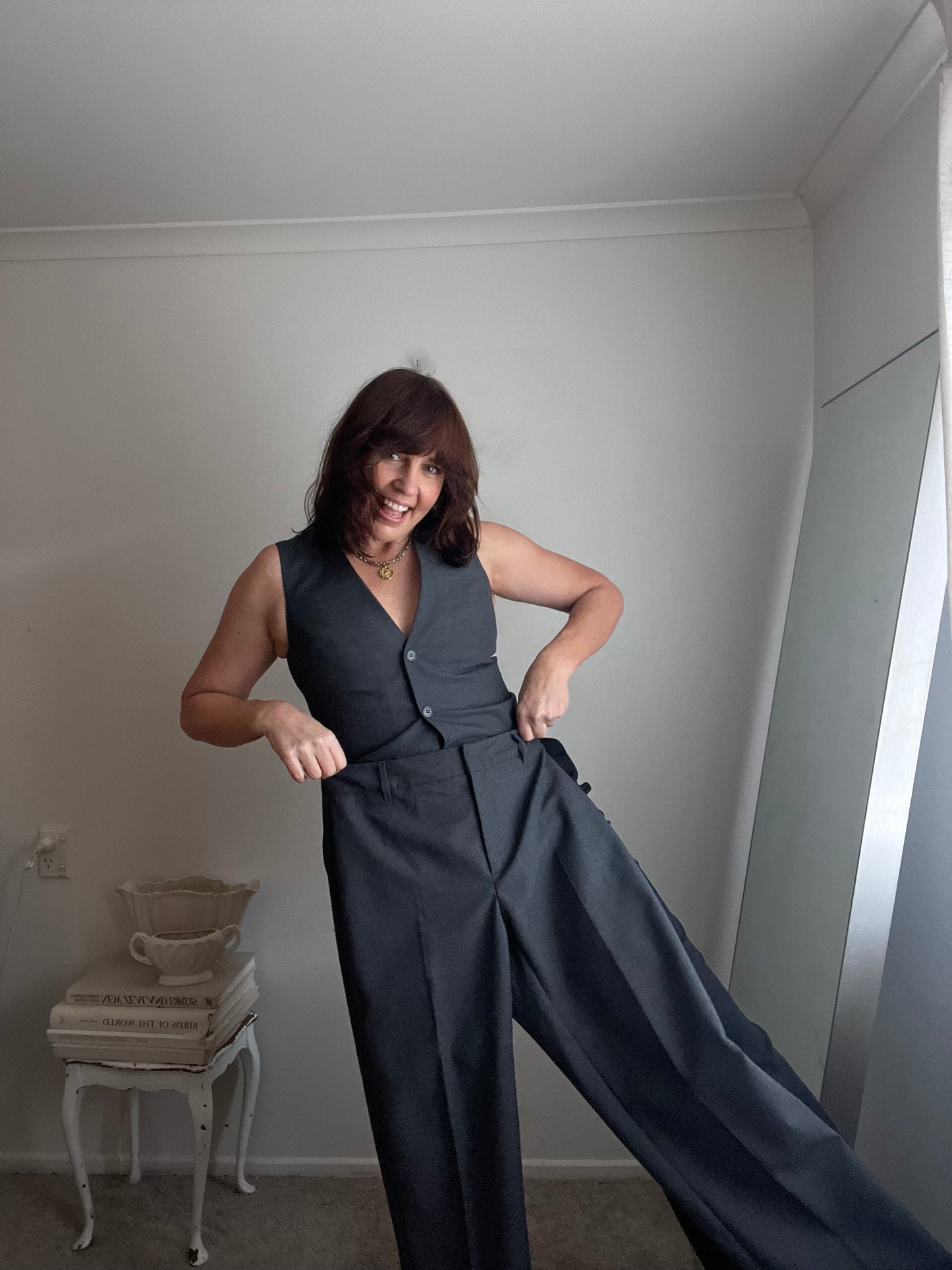HELEN CHERRY Two-Piece Suit Set (Size 8-10) RRP$1,100