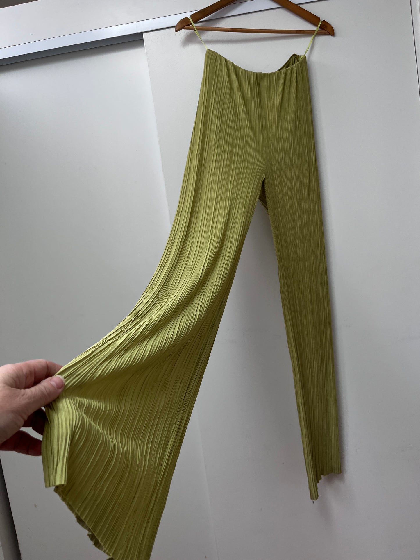 BEC + BRIDGE Lime Pleated Wide Leg Pants RRP$280 (Size 8)