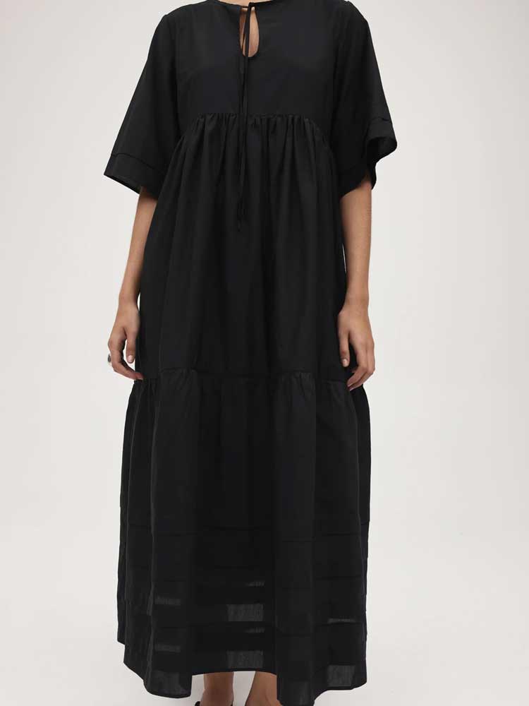 MARLE ‘Nellie’ Cotton-Silk Tiered Dress RRP$400 (14)