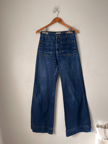 DISSH Patch Pocket Wide Leg Jeans RRP$200 (8-10)