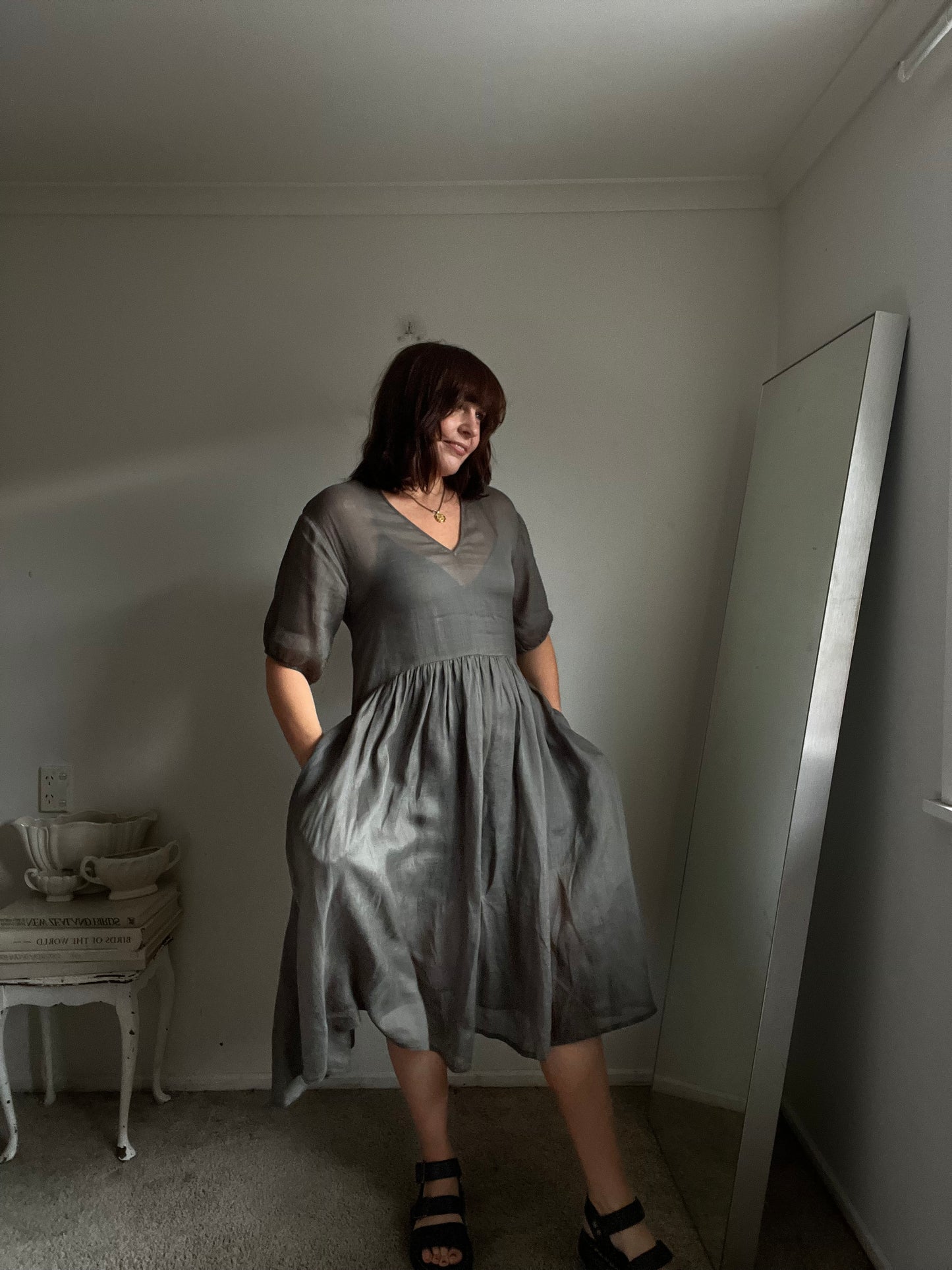 MARLOW Silk-Cotton Dress RRP$320 (8-10)