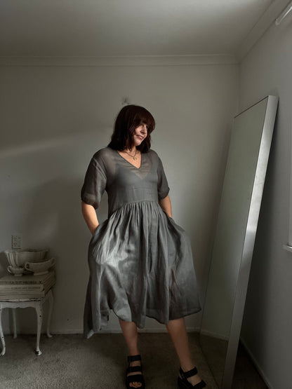 MARLOW Silk-Cotton Dress RRP$320 (8-10)