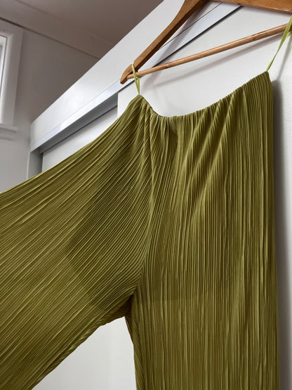 BEC + BRIDGE Lime Pleated Wide Leg Pants RRP$280 (Size 8)