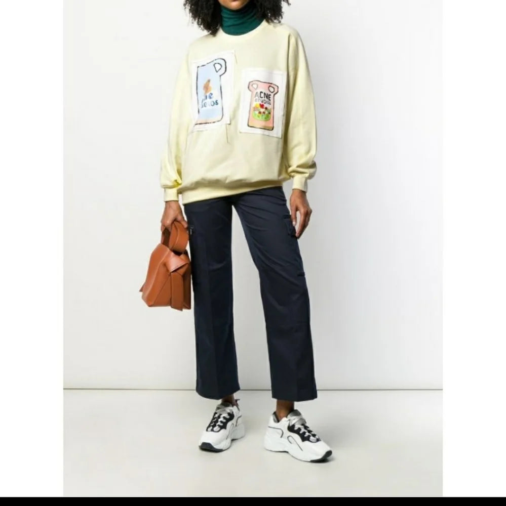 ACNE STUDIOS Bear Patch Sweatshirt RRP$650 (10-12)