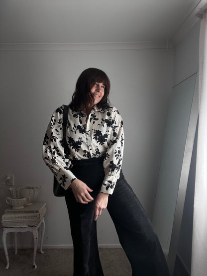 MAX Floral Cotton Shirt RRP$130 (10-12)