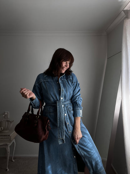 MORRISON Denim belted dress RRP$499 (14 )