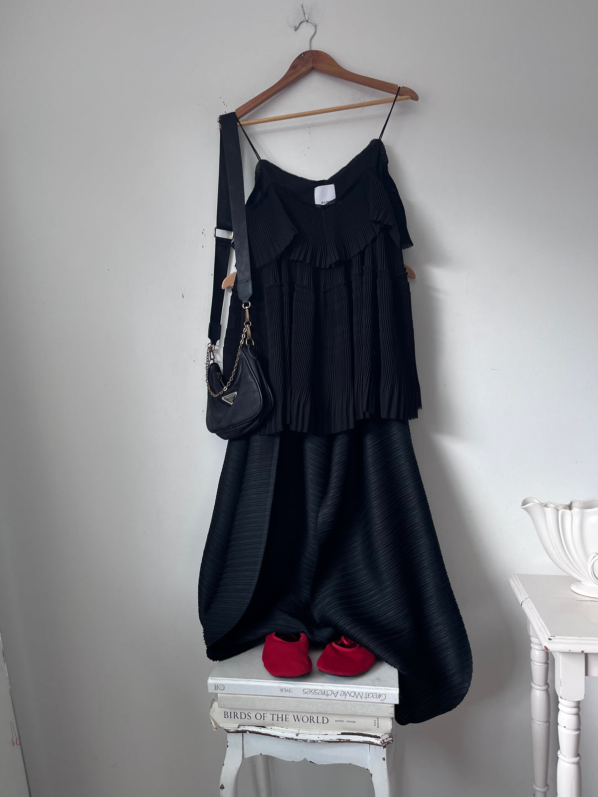 ACLER Pleated Ruffle Cami Top RRP $395 (6-8)