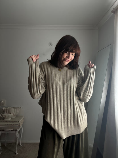 MARLE Merino Possum Silk Rib Knit Jumper RRP$500 (12-14)