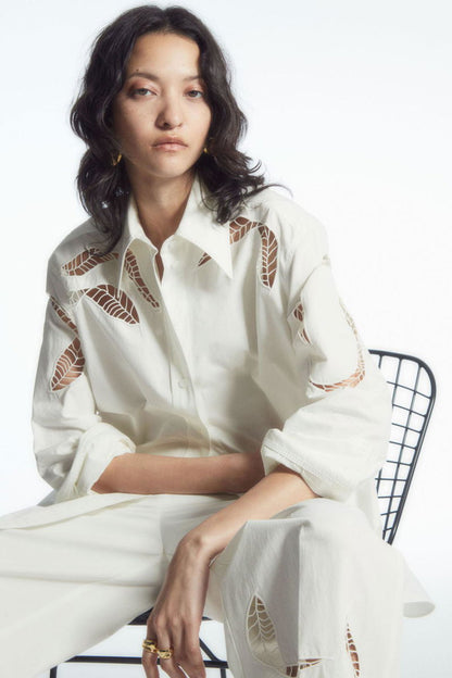 COS Relaxed Eyelet Shirt RRP$210 (10-12)