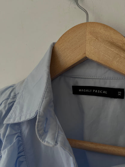 MAGALI PASCAL Ruffled Buttondown RRP$429 (6-8)