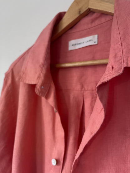 ASSEMBLY LABEL linen shirt & shorts set RRP approx. $215 (Size 10)