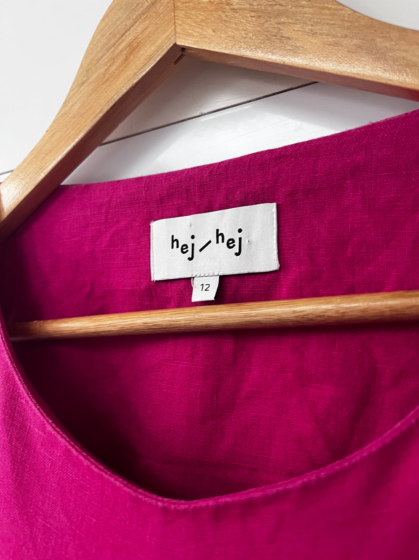 HEJ HEJ Pink Linen Dress RRP$250 (10-12)