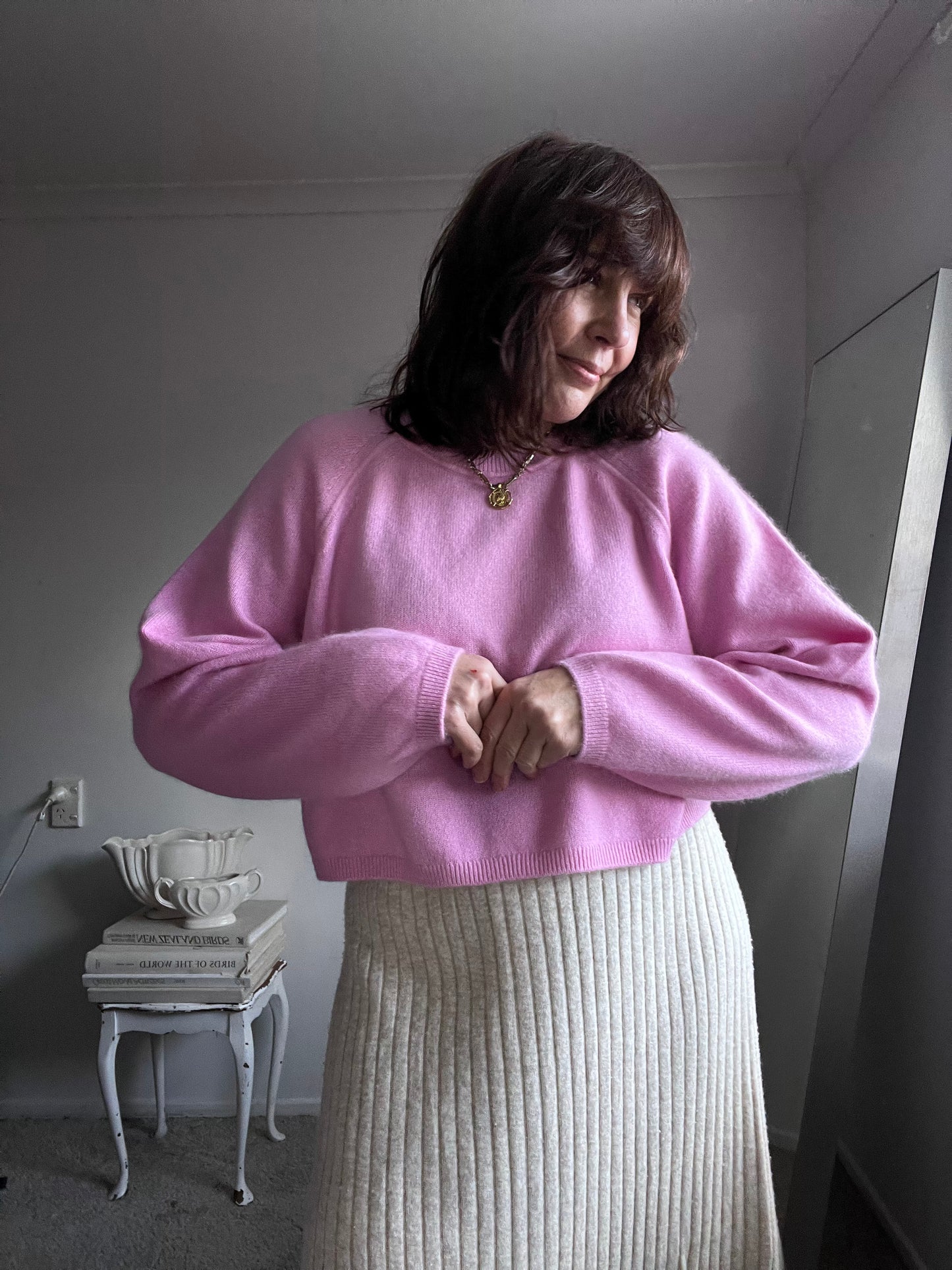 COUNTRY ROAD Cashmere Blend Cropped Knit RRP$249 (12-14)