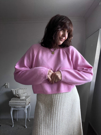 COUNTRY ROAD Cashmere Blend Cropped Knit RRP$249 (12-14)