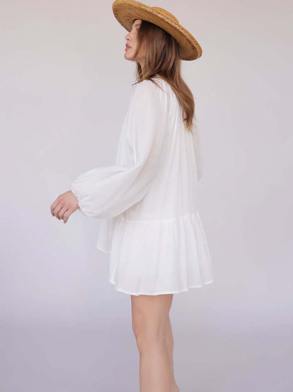 CHARLIE HOLIDAY Cotton Tiered Dress/Blouse (8-8)