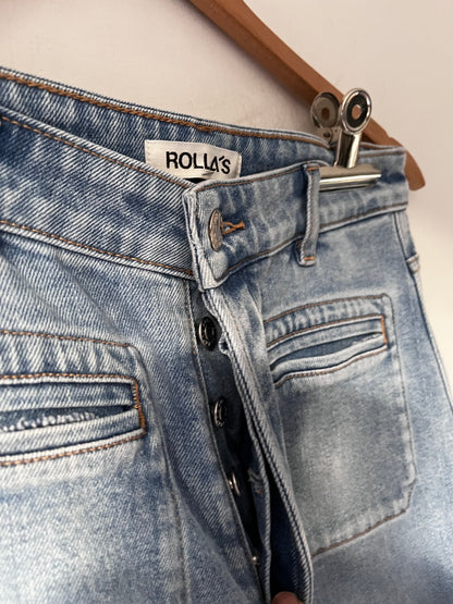 ROLLA’S High Rise Wide Leg Jeans RRP$180 (8-10)