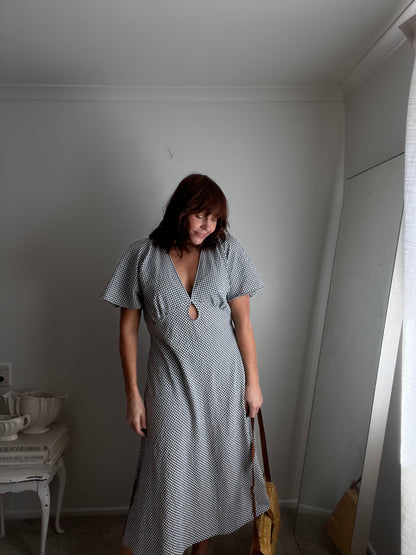 RUBY Clover Gingham Midi Dress RRP$249 (14-18)