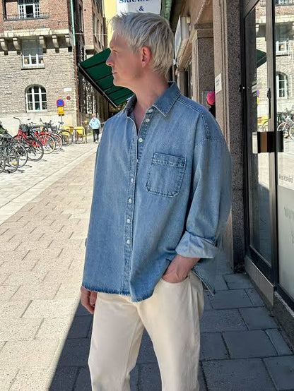 DJERF AVENUE Denim Shacket RRP$295 (8-10)