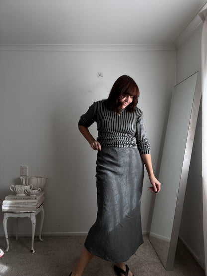 MAX Bias Cut Midi Skirt RRP$120 (Size imo 12)