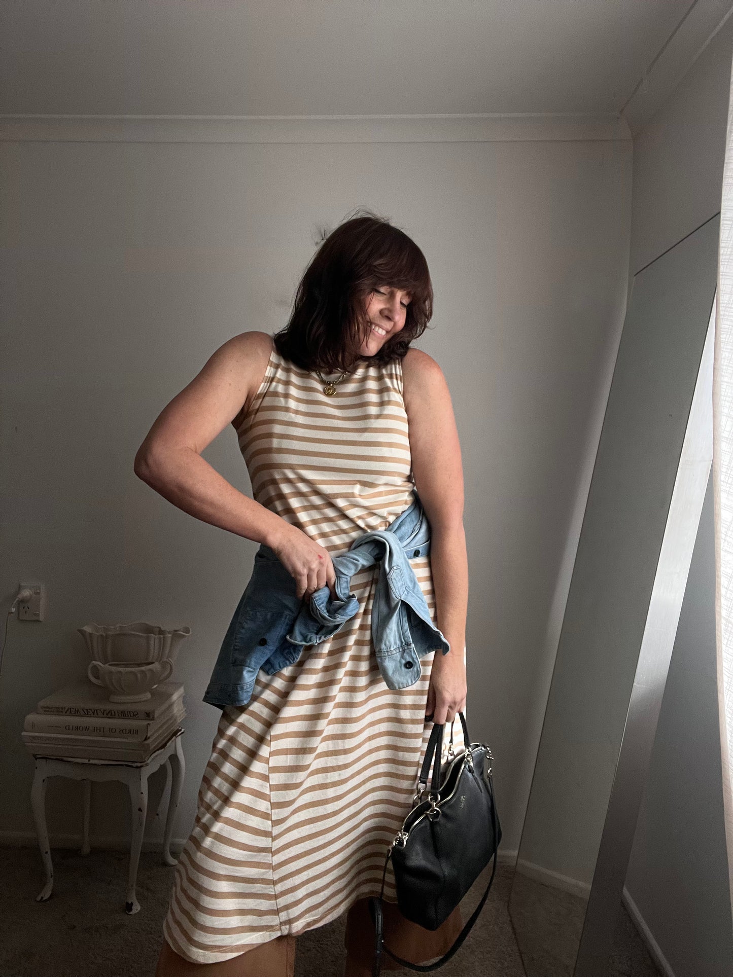 KOWTOW Building Block Stripe Dress RRP$179 (8-10)
