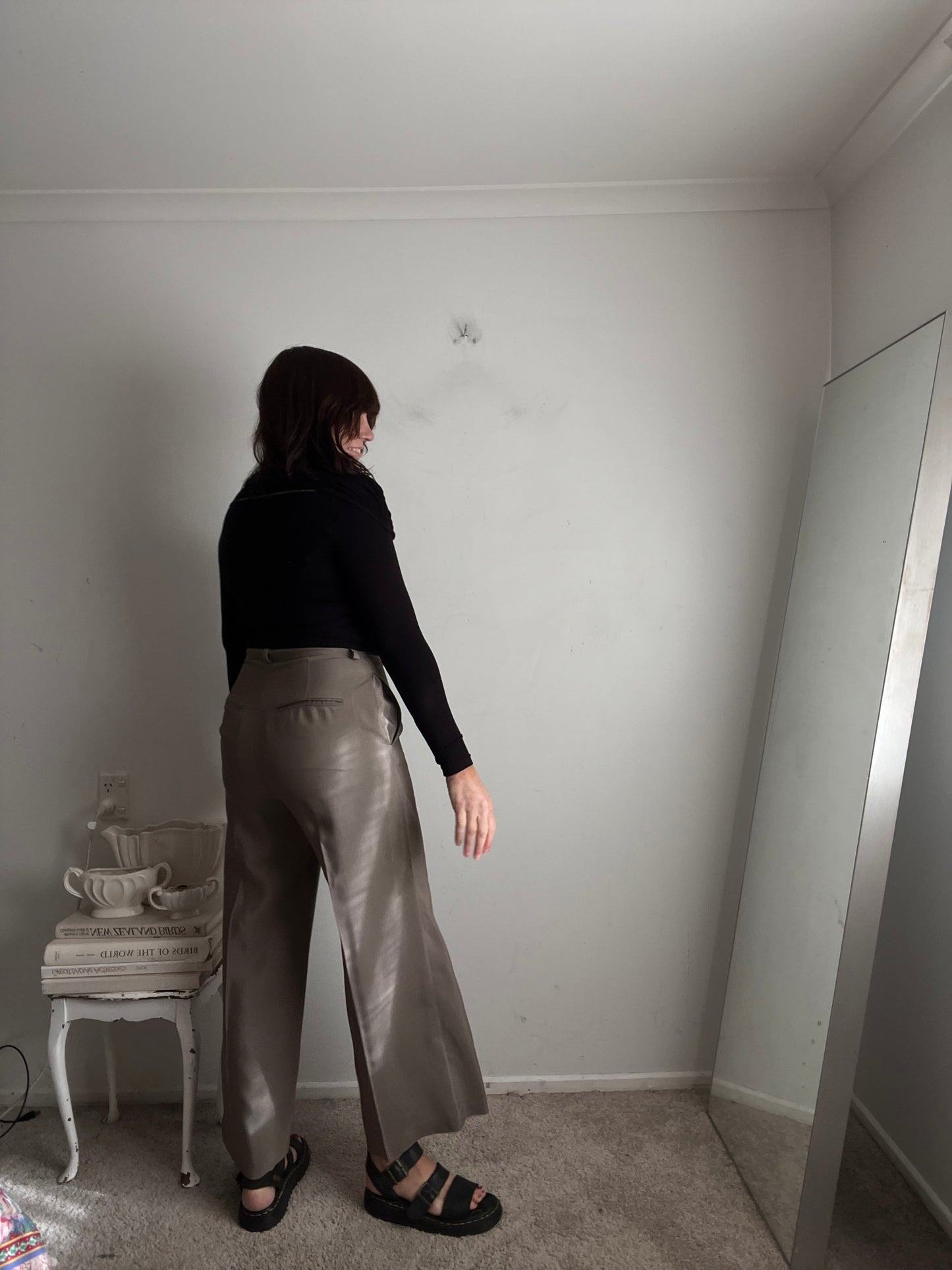 ANINE BING ‘Dolan’ Wide-Leg Tailored Trousers RRP$729 (10)
