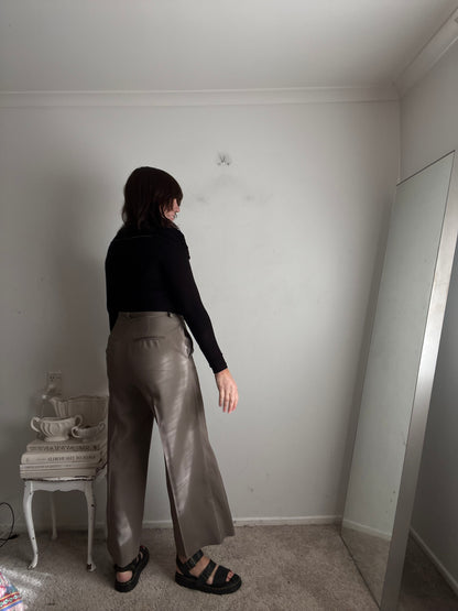 ANINE BING ‘Dolan’ Wide-Leg Tailored Trousers RRP$729 (10)