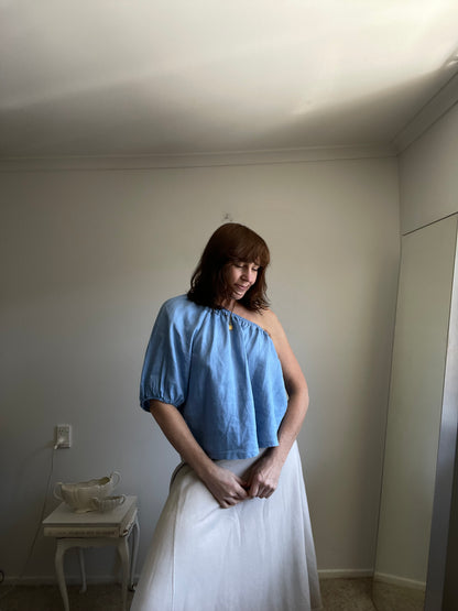 SEED linen top RRP$117 (10-12)