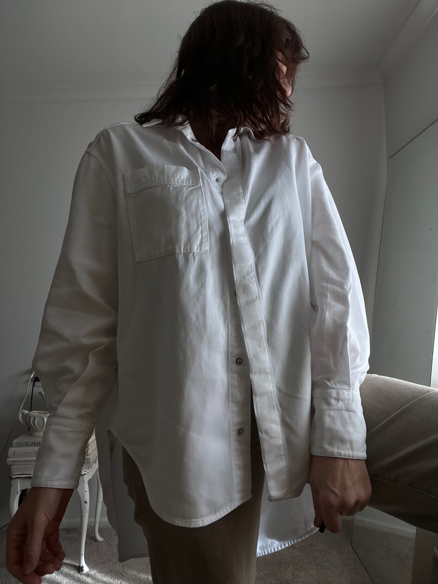 AJE ‘Athletica’ button-down shirt RRP$239 (12-14)