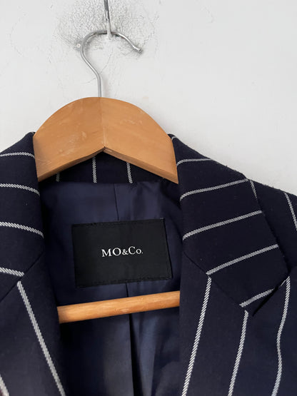 MO&Co. Double-Breasted Pinstripe Blazer RRP$400+.( 6-8)