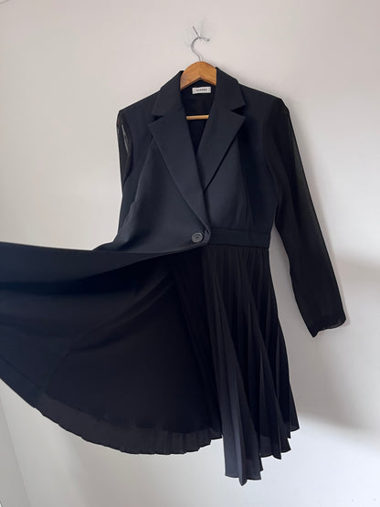 SANDRO Wrap Dress/Jacket with Side Pleats RRP $910 (Size 10-12)