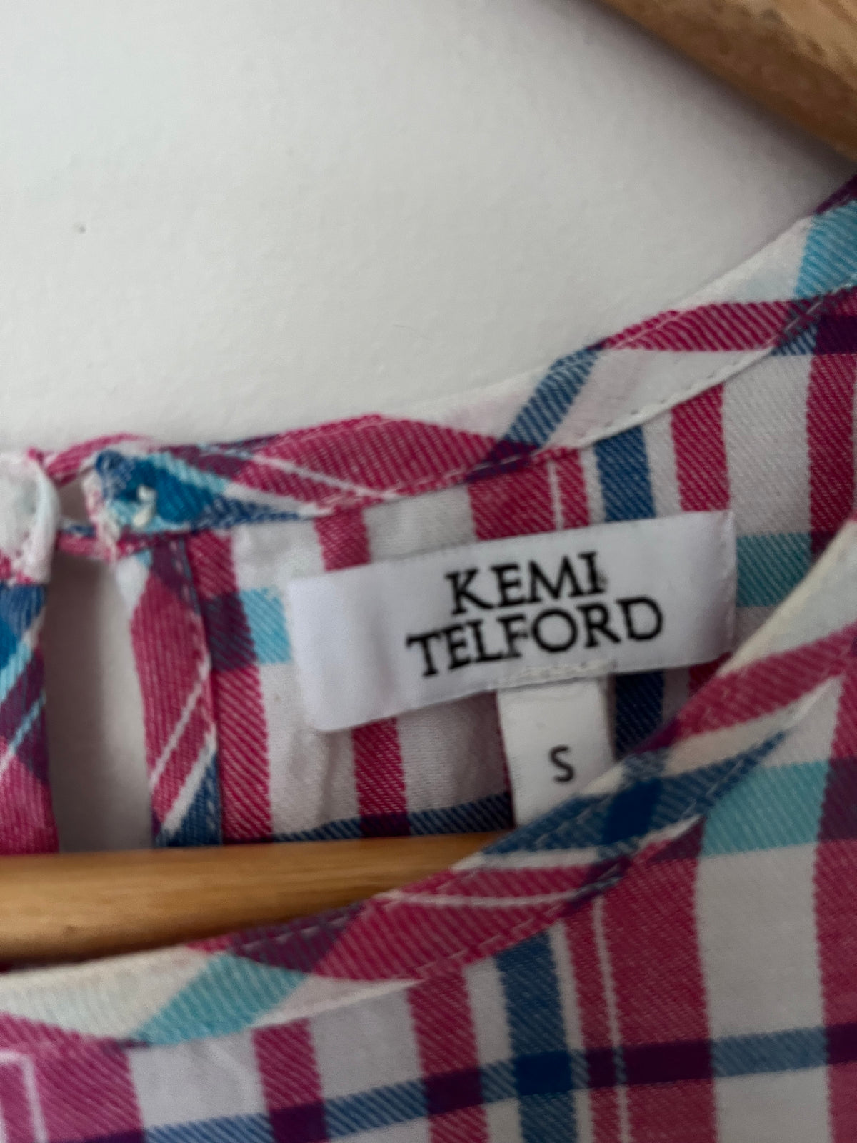 KEMI TELFORD Ayomide Pink Blue Dress RRP approx. $260 (Size 10)