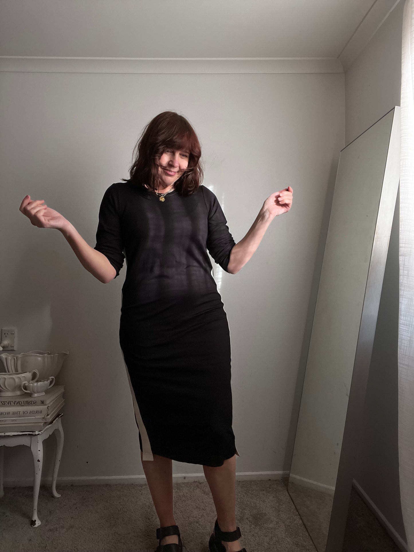 Briarwood Black Side Panel Jersey Dress RRP$299 (M)