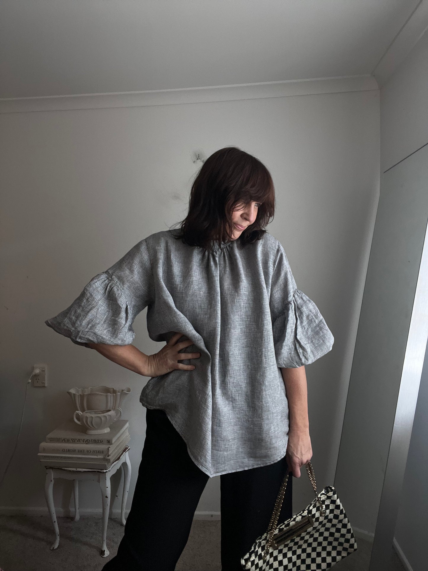 MOOCHI Nominate Linen Top RRP Approx. NZ$289 (12-14)