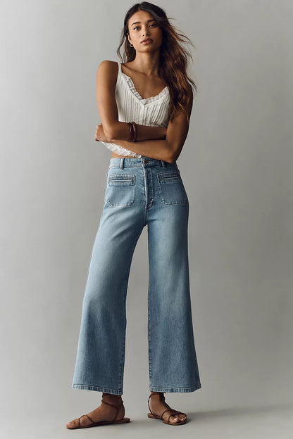 ROLLA’S High Rise Wide Leg Jeans RRP$180 (8-10)