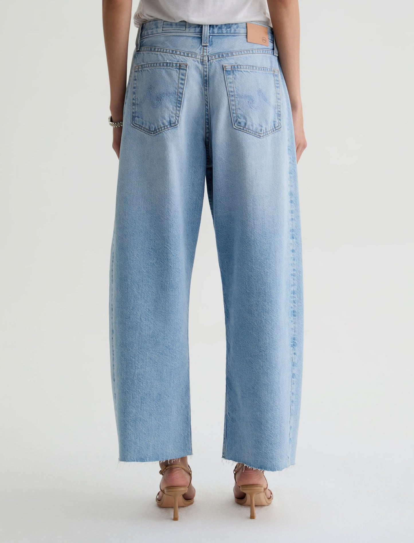 AG Hattie Crop High-Rise Barrel Jeans RRP $569 (10-12)