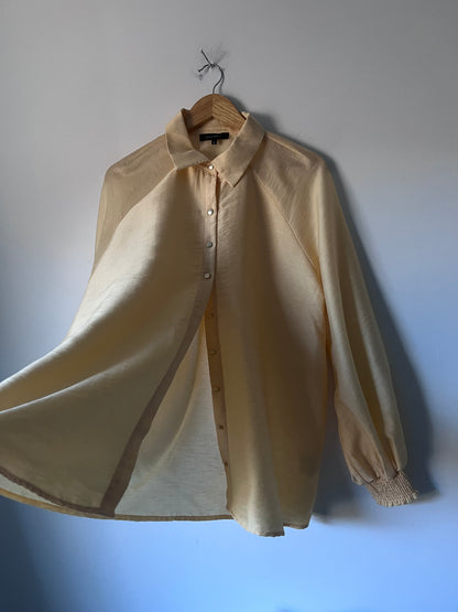 STATE OF PLAY Sheer Balloon Sleeve Shirt RRP $120 (16-18)