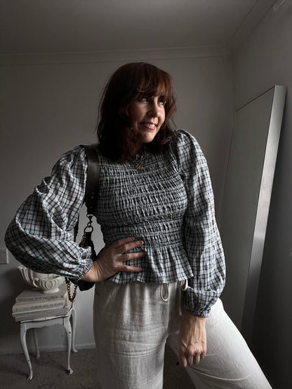 ONLY Shirred Top RRP$89 (10)
